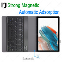 Casing Keyboard Nirkabel Lepas Magnetis Laris Baru untuk Samsung Galaxy Tab A6 A8 A7 Lite S6 Lite S7 FE S8 Plus Keyboard dengan Casing