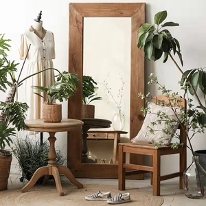 Gương Tái Chế Thông Phòng Khách Khung Gỗ Kính Cao DANDOU Đồ Nội Thất Gỗ Tự Nhiên Màu Gỗ Rắn Chấp Nhận 10 Miếng - Product Image 5