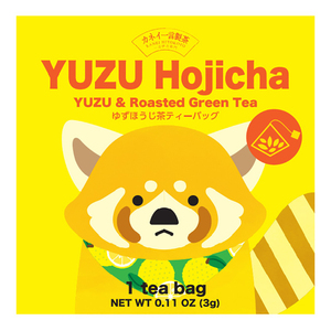 Thé vert Hojicha au yuzu sans arômes artificiels, en forme de pyramide, biodégradable, en sachet - Product Image 1