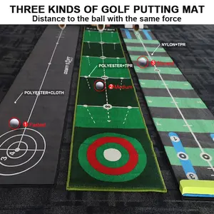 Kunden spezifisches Golf training Großhandel Indoor Putting Practice Golf matte Für Zuhause Golf Range Matte