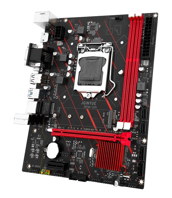 JGINYUE B85M-VDH DDR3 Dual Channel Gaming Motherboard Desktop M-ATX Form Factor LGA 1150 Series Processor Supports I3 I5 CPU New