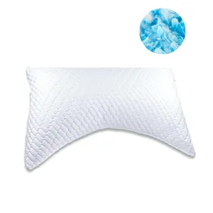 Personnalisé Lit Sommeil Contour Orthopédique Papillon Forme Oreillers Dormeur Côté Anti Ronflement Cervical En Mousse à Mémoire Oreiller Fabricant