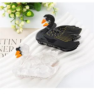 European and American style acetate swan hair claw custom hair clip women accessories wholesale hair claw