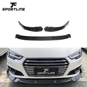 Carbon Fiber S4 Car Splitter Front LipためAudi S4 B9 A4 Sline 2019 B Style