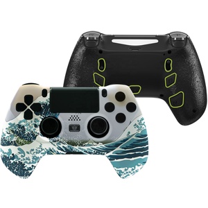 EXtremeRate Waterprint Remap Kit, Trigger Stops Button and Housing Shell Replacement for <b>PS4</b> <b>Controller</b> Upgrade Kit - Product Image 1