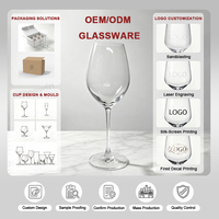 Verres à vin rouge personnalisés en cristal en gros – Gobelets à vin transparents avec logo personnalisé – Verres à vin rouge de luxe