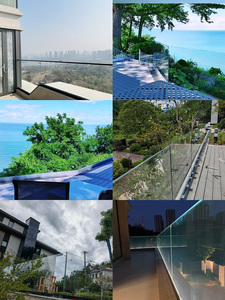 Df giá thấp ban công Top mounted nhôm U kênh Tempered Glass không khung lan can - Product Image 5