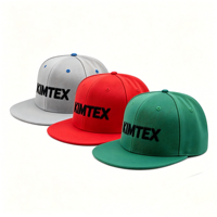 Casquette Street Fashion 6 Panneaux à Visière Plate en Polyester avec Sangle Réglable, Logo Brodé 3D, Unisexe, Style Hip Hop Décontracté pour l'Extérieur