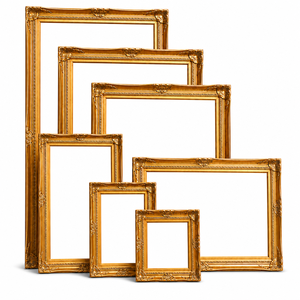 Wooden Picture <strong>Frame</strong> <strong>12x16</strong> Inch 9.8cm Gold Baroque Ornate Carved Finished <strong>Frame</strong> for Oil Painting Mirror Wall Decor - Product Image 1