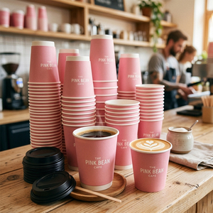 แก้วกาแฟกระดาษย่อยสลายได้ขนาด 16 ออนซ์ ยี่ห้อ LOKYO พร้อมฝาปิด เป็นมิตรกับสิ่งแวดล้อม แก้วสองชั้นแบบใช้แล้วทิ้ง สำหรับร้านกาแฟ - Product Image 1
