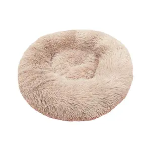 Almofada longa de pelúcia para animal de estimação, almofada macia do canil para casas e móveis, antiderrapante e respirável