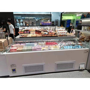 Fashion Design Cake Display Cabinet Double-Sided Metallic Stainless Steel Freestanding Supermarket Rack Light Duty <b>Coffee</b> - Product Image 4