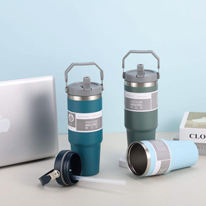 Free Custom logo 30oz With Lid <b>Camping</b> Handle Double Wall Stainless Steel Coffee <b>Mug</b> Tumblers Wholesale Bulk - Product Image 3