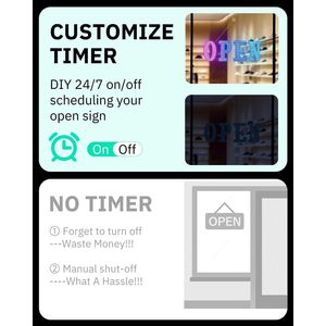 Open Sign 36x12 In <b>Led</b> Lighted With App And Remote Control For Commercial Use - Product Image 3