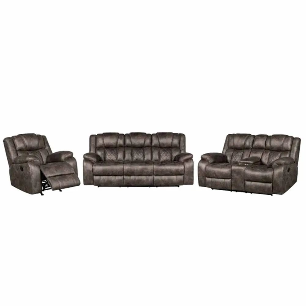 Set sofa sofa gaya Amerika, Ruang Tamu 3 + 2 + 1 sofa malas regulasi manual kulit