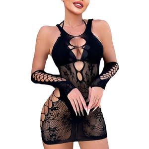 Vente chaude en gros maille trou Transparent Sexy gros seins très chaud femmes matures Lingerie Sexy - Product Image 5