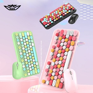 Lvkidron 2.4G Không Dây Nổi Keycaps Bàn Phím Chuột Combo 1000 Dpi 75 Phím <span class=keywords><strong>Mini</strong></span> Dễ Thương Kẹo Màu 10M Phạm Vi Cổ Phiếu Cho Văn Phòng - Product Image 1