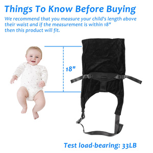 Soft Velvet Knitted Material Baby Travel Bed Portable <b>Airplane</b> <b>Seat</b> <b>Extender</b> Anti-static U-Shape Removable Washable Travel - Product Image 4