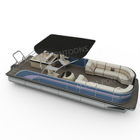 Allsea boat factory vente directe 6m 20 pieds maison flottante villa de mer en aluminium maison ponton bateau avec moteurs hors-bord