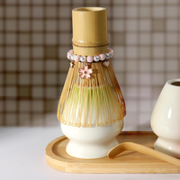Chasen rose fait à la main avec breloque fleur de cerisier Chasen en bambou avec breloque Sakura