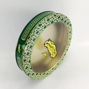Hộp Bao Bì Bằng Kim Loại Hình Tròn In Ấn Thực Phẩm Trà Thiếc Biscuit <span class=keywords><strong>Tin</strong></span> Cookie <span class=keywords><strong>Tin</strong></span> Với Cửa Sổ Rõ Ràng - Product Image 3