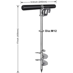 17 \ "26 \" 36 \ "Tornillo de anclaje de arena para barco <span class=keywords><strong>Kayak</strong></span> Pontoon Ski TET Anchors-Ancla DE PLAYA DE ACERO INOXIDABLE - Product Image 3
