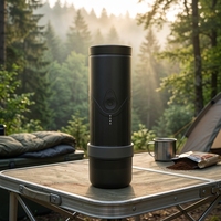 Machine à café portable automatique pour voiture, hôtel, camping-car, rechargeable par USB, filtre de 58 mm, panier à café en poudre, capacité de 3 à 5 tasses