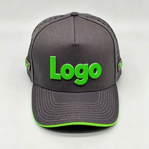 Casquette de baseball perforée avec logo personnalisé découpé au laser, logo en silicone 3D, respirante, légère, séchage rapide, pour hommes et femmes - Product Image 2