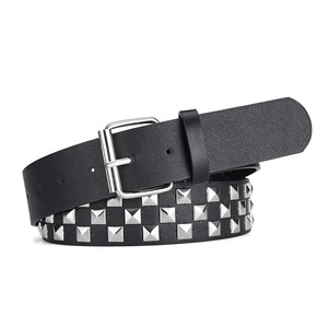 <span class=keywords><strong>Ceinture</strong></span> en cuir PU colorée de style punk pour hommes et femmes, <span class=keywords><strong>pas</strong></span> chère, avec boucle en alliage de fer - Product Image 1