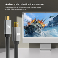 Câble Mini DP vers Mini DP plaqué or haute vitesse 1.4, prend en charge 8K 30Hz pour ordinateur portable et moniteur, garantie de 24 mois