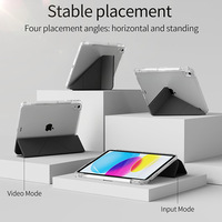 Étui de protection intelligent pliable 3+Y pour iPad Pro 11 pouces et iPad Air 11, résistant aux chocs et aux rayures, support multi-angles