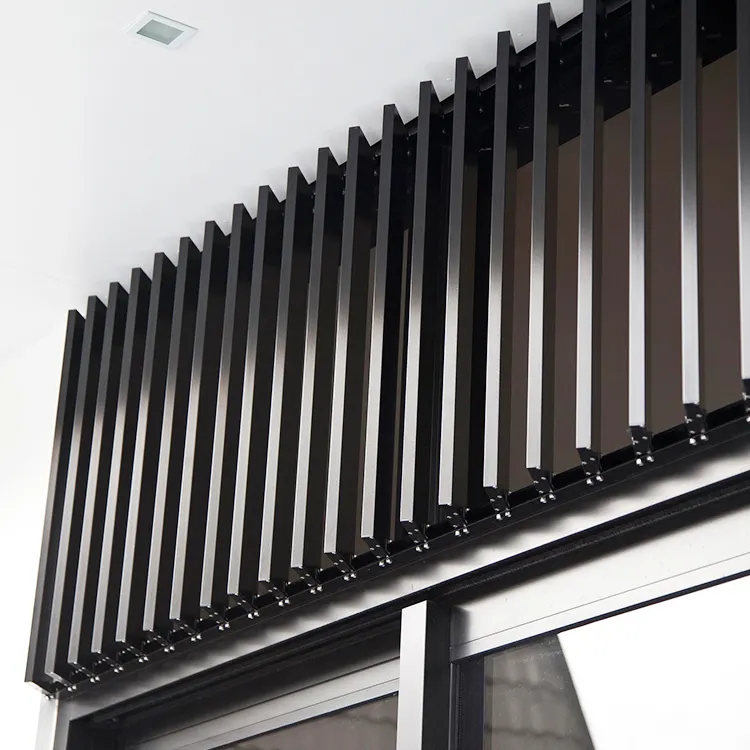 Novo design de persianas para janelas exteriores em alumínio persianas verticais