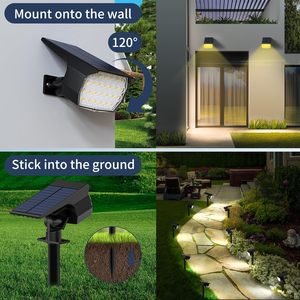 Projecteurs solaires d'extérieur IP65 étanches, 60 LED, 3 modes, projecteurs solaires pour jardin, allée, mur, maison, <span class=keywords><strong>garage</strong></span> - Product Image 5
