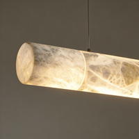 Nouveau Lustre Simple en Marbre Naturel, Suspension de Luxe en Albâtre Espagnol pour Restaurant, Salon, Hôtel, Taille Moyenne