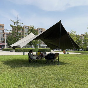 Bâche pare-soleil portable hexagonale en forme de papillon, enduite d'argent, en tissu Oxford imperméable, pour camping et usage extérieur, vente en gros - Product Image 3