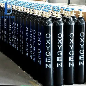 Vente en gros Acier de haute qualité 2L 5L 8L 10L 13.4L 20L Réservoir de gaz Bouteille d'oxygène médical