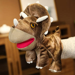 All'ingrosso nuovo e creativo realistico teatro peluche giocattoli di marionette animali di pezza dinosauro pupazzo a mano - Product Image 2