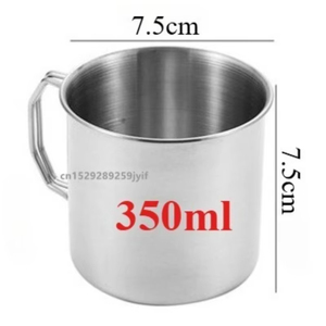 Wholesale Stainless Steel <b>Camping</b> <b>Cup</b> Portable Mountaineering <b>Cups</b> Foldable Handle Outdoor Water Mug Drinkware - Product Image 2