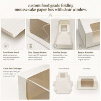 Boîtes d'emballage personnalisées pour gâteaux mousse avec fenêtre transparente en PVC, impression offset, conformes aux normes alimentaires