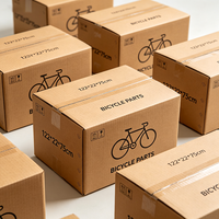 Boîte d'expédition pliable pour vélo, impression personnalisée, carton ondulé double paroi haute résistance, boîte de rangement pour vélo