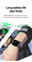 Neue Smartwatch mit Telefonfunktion AMOLED-Bildschirm Multi-Sport-Tracking Wasserdicht IP68 Silikonarmband