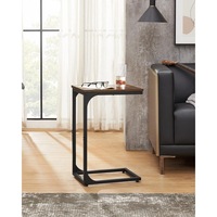 Tables d'appoint pour salon, table d'appoint convertible en forme de C de luxe, petite table basse moderne avec cadre en bois