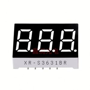 XR-S3631AR-BR หลอดดิจิตอล LED 036 นิ้ว 3 หลัก แสงสีแดงความสว่างสูง แคโทด/แอโนดทั่วไป ติดผนัง - Product Image 5