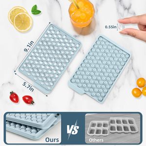 Tùy chỉnh 104x4 pcs nghiền nát 4 gói nhỏ Ice Cube khay khuôn Mini BPA free nhựa khay đá với nắp bin xẻng tong lưỡi - Product Image 2