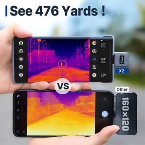 Cámara de imagen térmica InfraRay X2 habilitada para WiFi Resolución de 256x192 <span class=keywords><strong>Zoom</strong></span> óptico 4x para caza al aire libre Smartphone Visión nocturna - Product Image 2