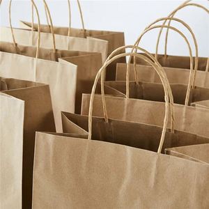 Bolsas de Papel Kraft Marrón Recicladas para Comida para Llevar y Compras, con Impresión de Logotipo Personalizado al por Mayor - Product Image 6