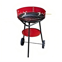 Barbecue au charbon de bois portable avec revêtement en poudre, forme carrée avec couvercle pour le camping en plein air et la cuisine en arrière-cour