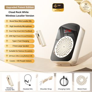 Portable M10 Clip Lapel MIC & Casque Haut-Parleur Boîte de Charge 2-en-1 Son Stéréo 3 Heures Batterie de Travail Outil de Formation Léger - Product Image 6