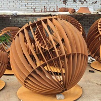 Sculpture en acier Corten, art métallique d'extérieur, statue abstraite, décoration de jardin, ornement en acier rouillé pour patio, cour, pelouse, décoration de la maison