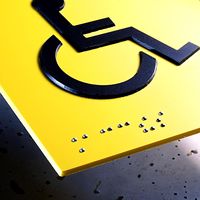 Letrero Comercial para Puerta con Braille ADA, Venta Directa de Fábrica, para Hospitales, Centros Comerciales, Escuelas y Hoteles